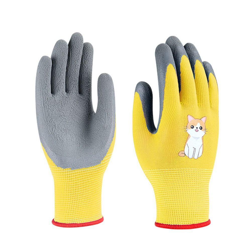 Защитные детские рабочие перчатки с изображением животных из мультфильмов, перчатки для садоводства, защитные перчатки для кемпинга, 2–12 лет