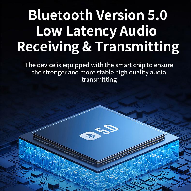 Аудио адаптер Bluetooth 5.0 Приемник-передатчик 40M HD с низкой задержкой 3 в 1 Беспроводной адаптер Bluetooth USB 3,5 мм AUX Разъем RCA для наушников для ТВ и ПК