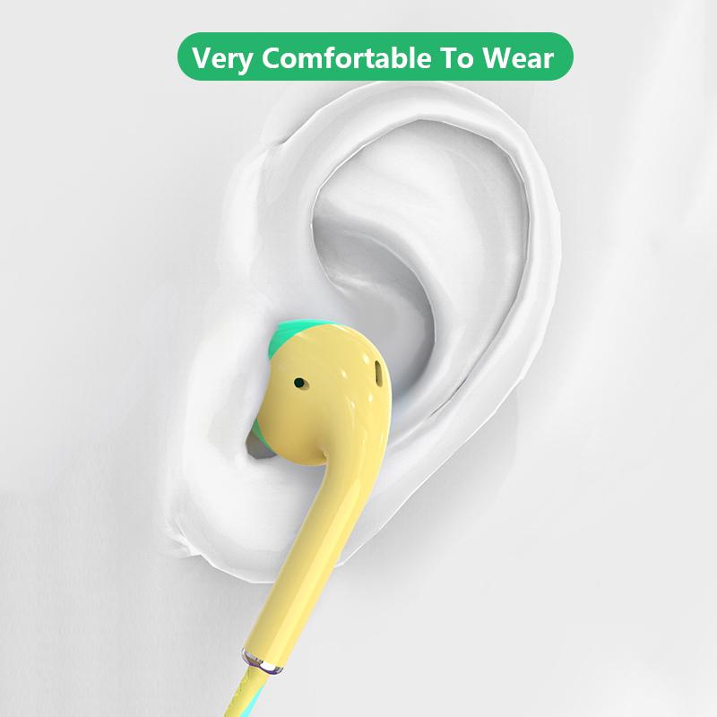 VAORLO Wired 3.5MM Headset 4D Surround Music HiFi Bass With Microphone Comfortable In-Ear Earphones For Cellphone