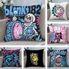 Punk Band B-BLINK-182 Pillow Case Square Double‑Sided Print Cushion Case For Sofa Home Bedchamber Decor Gift