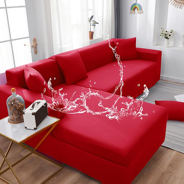 Эластичный водонепроницаемый чехол для дивана, пылезащитный однотонный угловой чехол для дивана, набор для гостиной, дивана для домашних животных, детей