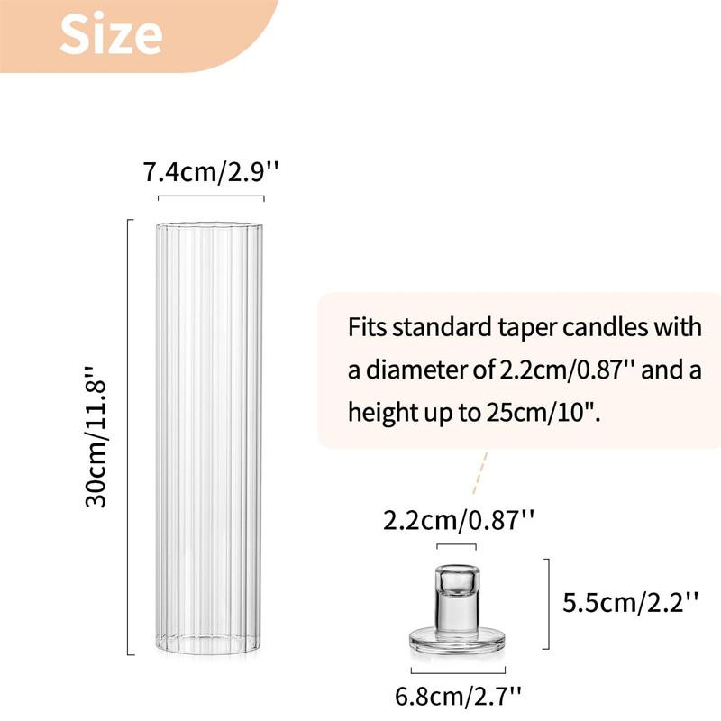2 шт./набор подсвечников с крышками цилиндра стеклянный цилиндр в форме урагана прозрачный званый ужин вечеринка свадебные украшения