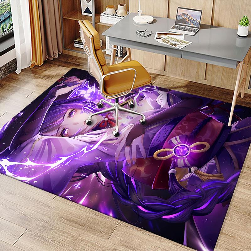 Genshin Impact Balzebub Printed Absorbent Washable Carpet, Non-Slip Bathroom Mats, Kitchen Rugs, Yoga Mat,Living Room Entrance, Camping Picnic Rugs