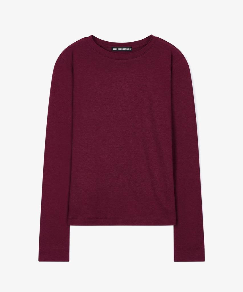 38COMEONCOMMON Tencel Long Sleeve T-Shirts (Burgundy)