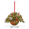 2PC Creative Christmas Wreath Hanging Basket Pendant Ornament Artificial Home Decoration Gift