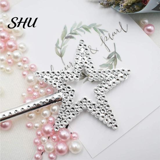 High-quality Fairy Wand 5Pcs Fine Workmanship Star Shape Wands With Sparkling Effect Durable Dress Up Props for Festival Party Decoration Princess
