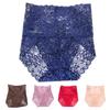 Женские трусы, бесшовные кружевные трусы с цветочной вышивкой и высокой талией, эластичные тонкие женские трусы с контролем живота, спортивные повседневные трусики