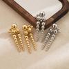 Luxury Metal Multi-Layer Spherical Beaded Pendant Earrings for Women Elegant Gold Color Ball Irregular Earrings Design Jewelry