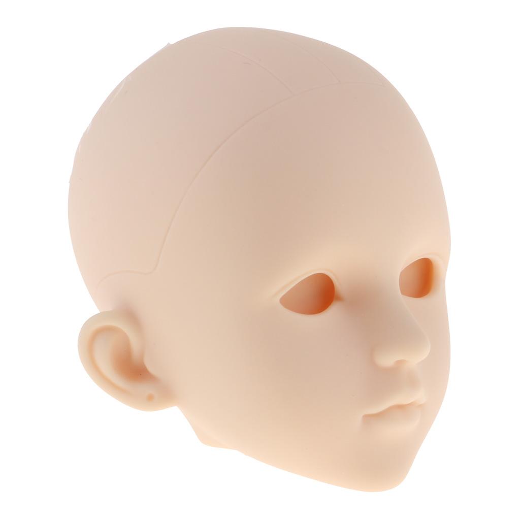 Plastic Female Doll Head Sculpt without Eyes /4 OB Custom Practise Make Up