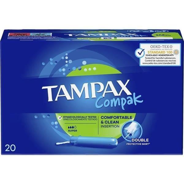 Тампон - Tampax - Compak - Супер - 20 штук - Средние выделения