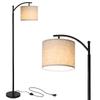 Floor Lamp with 9W Warm Light LED Bulb Hanging Lampshade Energy Saving Bedside Arc Light