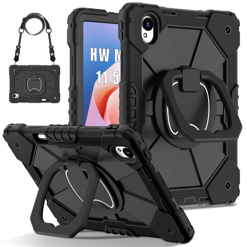 Для Huawei MatePad 11.5 S. Вращающаяся на 360° рукоятка, прочная защитная подставка TPU+PC 3 в 1, противоударный чехол для планшета и ПК