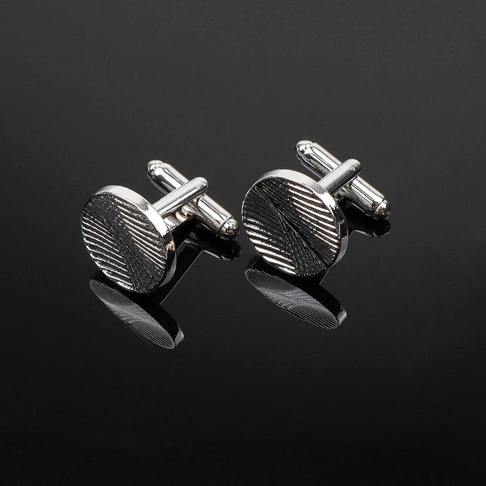 Мужские запонки, классические квадратные круглые глянцевые запонки для костюма, рубашки для свадебной вечеринки, аксессуары