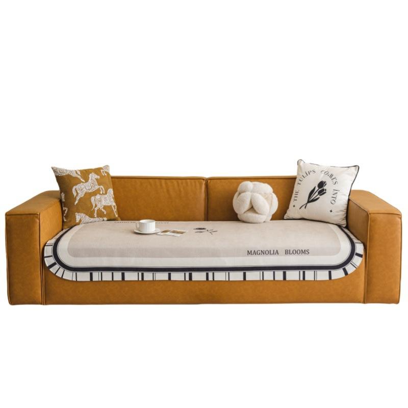 Retro French Sofa Cushion Light Luxury High-End Seat Cushion Chenille Four-Season Universal Straight Row Sofa Cover Cover Cloth