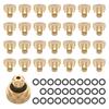 30 шт. Латунные распылительные форсунки с уплотнительными кольцами, герметичные латунные форсунки-атомайзеры, распылитель тумана для контроля пыли, для охлаждения на открытом воздухе