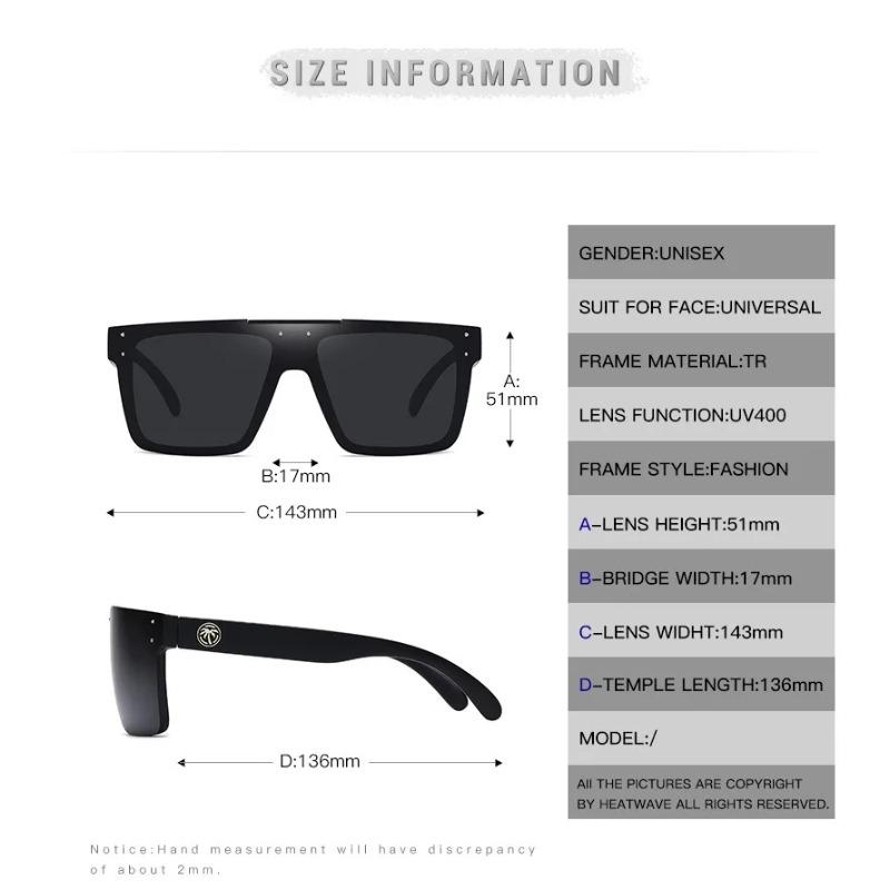 Heat Wave самые продаваемые квадратные цельные очки для мужчин и женщин, высококачественные оригинальные солнцезащитные очки для спорта на открытом воздухе из пленки - HW03