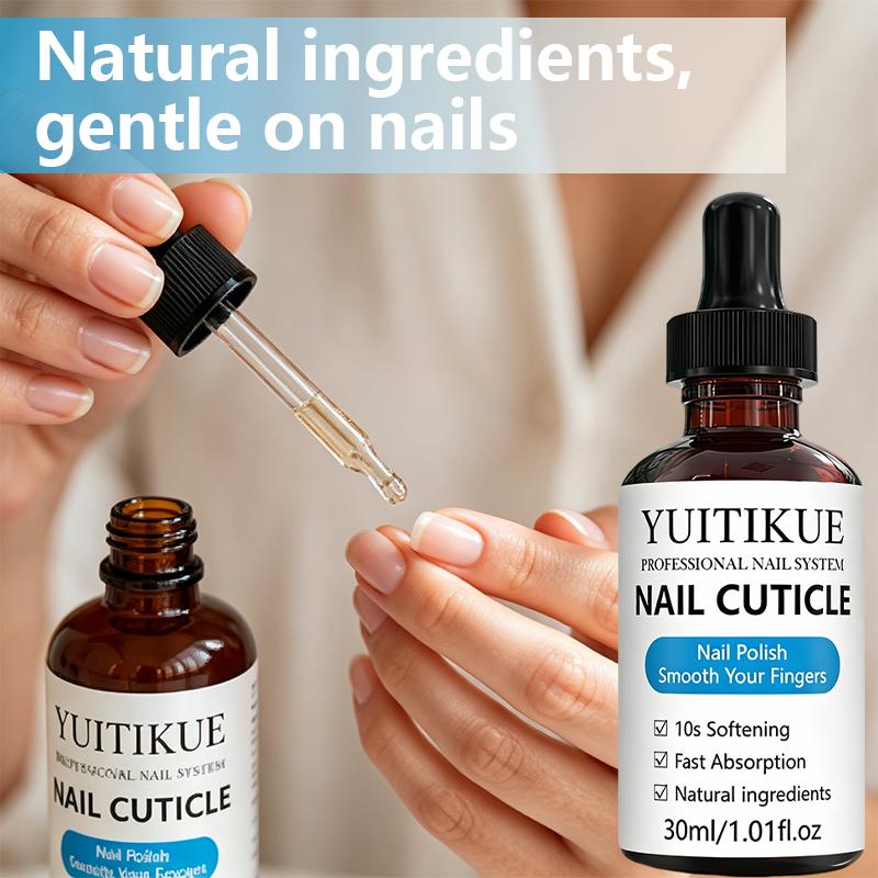 YUITIKUE 30ml Nail Cuticle Oil 10 Seconds Soften Cuticle Fast Absorb Natural Nail Oil Hydrate Manicure Fingernail Care Liquid