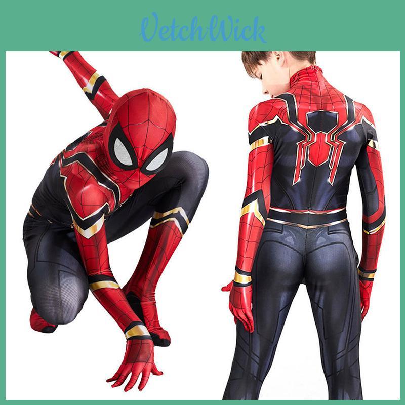 Breathable Lightweight Iron Spiderman Suit Superhero Costume Perfect For Cosplay