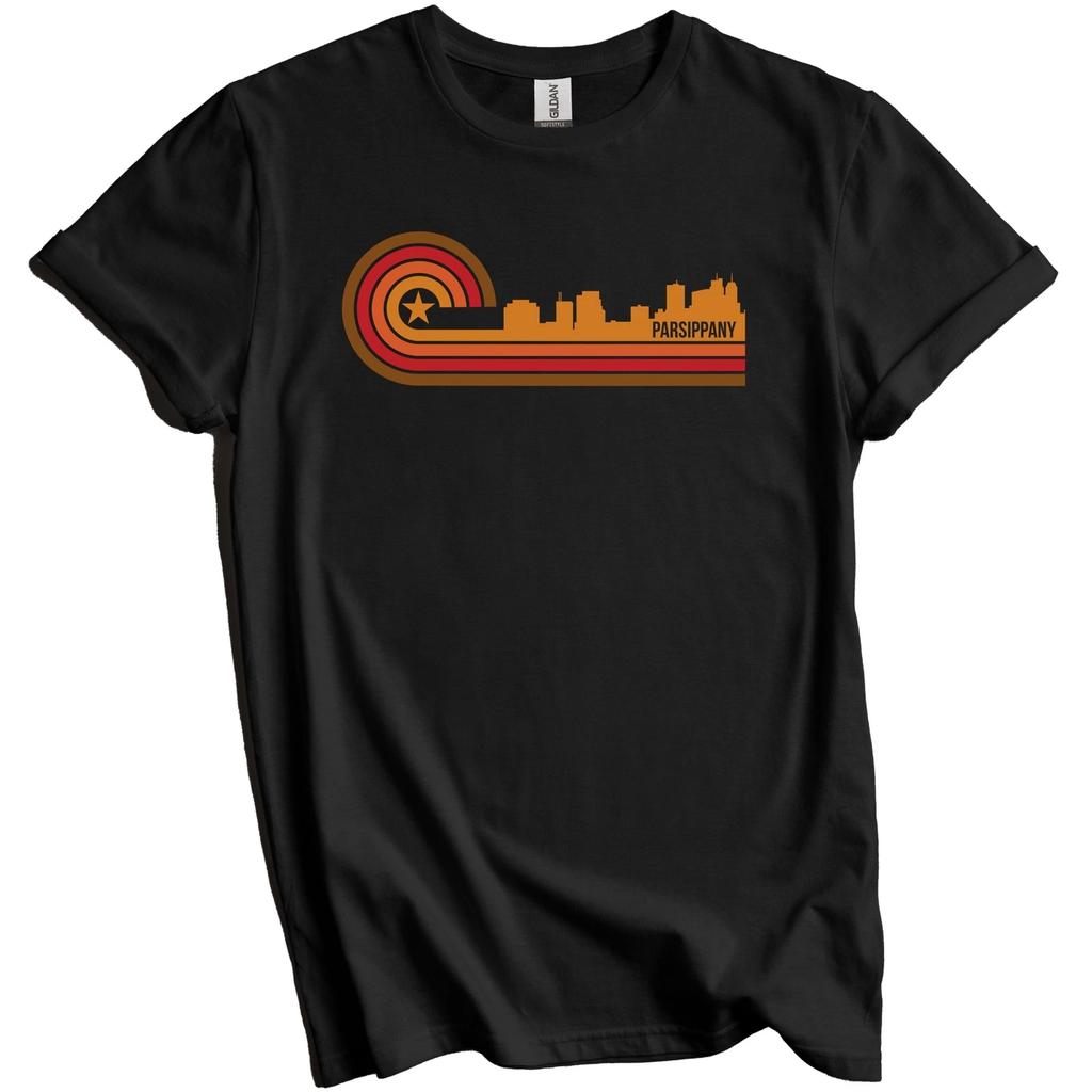 Retro Style Parsippany New Jersey Skyline T-Shirt