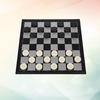 1 Set Checkers Durable Folded Plastic Chess Checkers Checkers Set Draughts for Kids Children Adults
