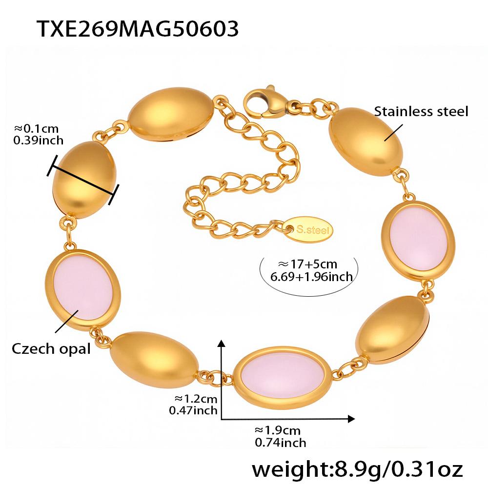 Уникальное ожерелье, браслет, серьги из нержавеющей стали с разноцветным опалом, matching браслеты, висячие серьги для женщин