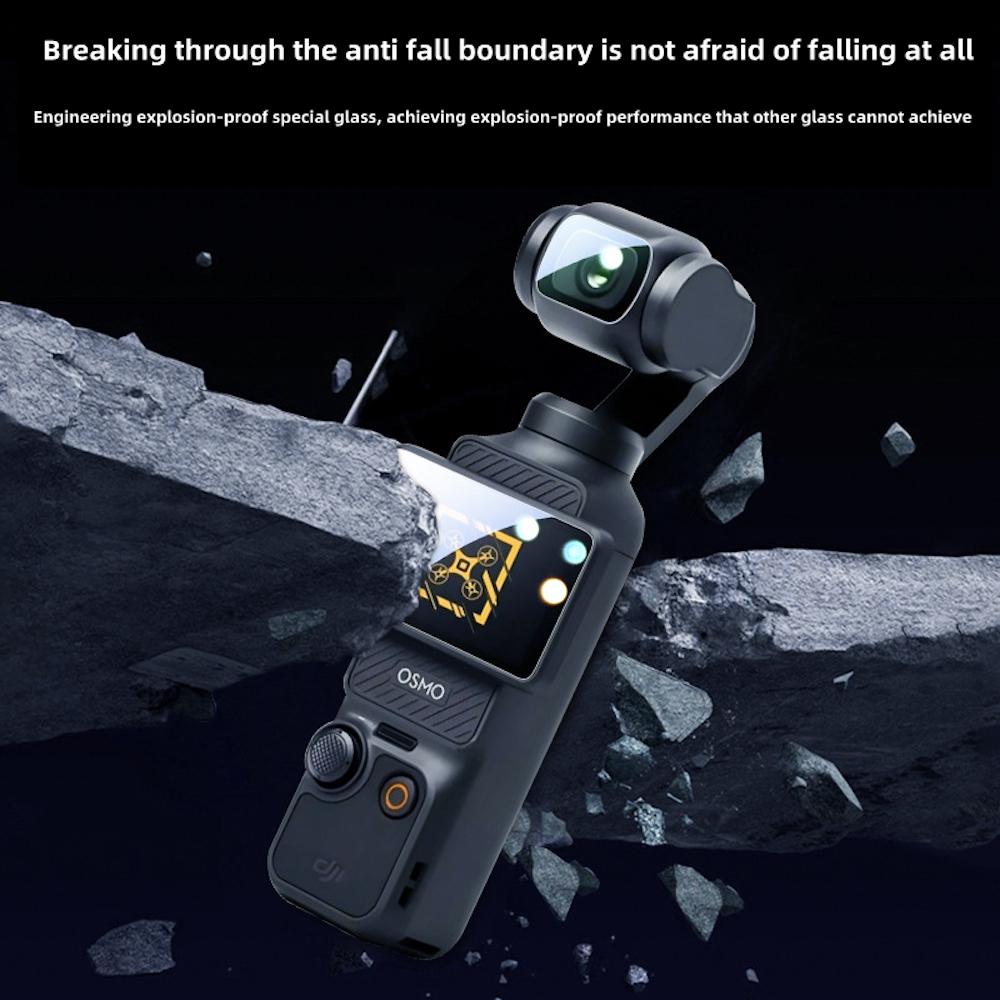 3 комплекта Для DJI OSMO Pocket 3 Стабилизатор Камера Объектив 9D HD Закаленное Стекло Защитная Пленка для Экрана HD Clear Защита от Отпечатков Пальцев Стеклянные Пленки Чехол