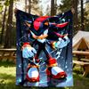 Фланелевое пледное одеяло Shadow Sonic для улицы - Легкое, мягкое, теплое, всесезонное, с HD-печатью, для дивана, кровати, путешествий, кемпинга 1203020