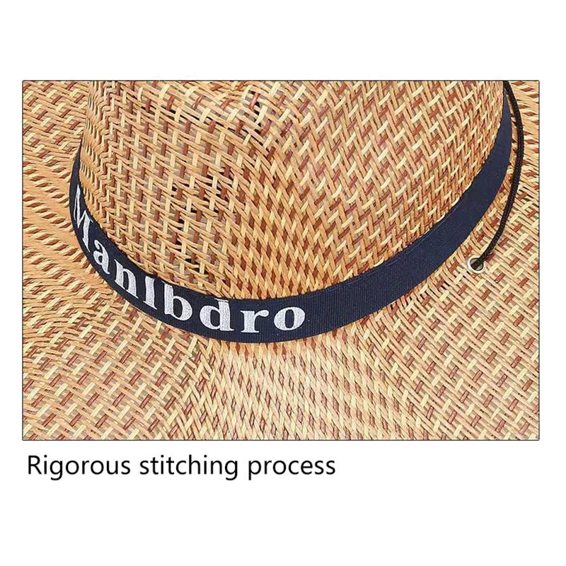 Straw Hat Western Cowboy Sle Outdoor Summer Beach Fishing Sun Protection Hat Unisex Ideal For Construction Sites