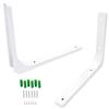 Hard Base Hardware Shelf Brackets, L-Shaped Brackets, Right-Angle One-Piece Molding, White, 2-Piece Set, 200mm X 150mm X 30mm, 70kg Load Capacity, Wal