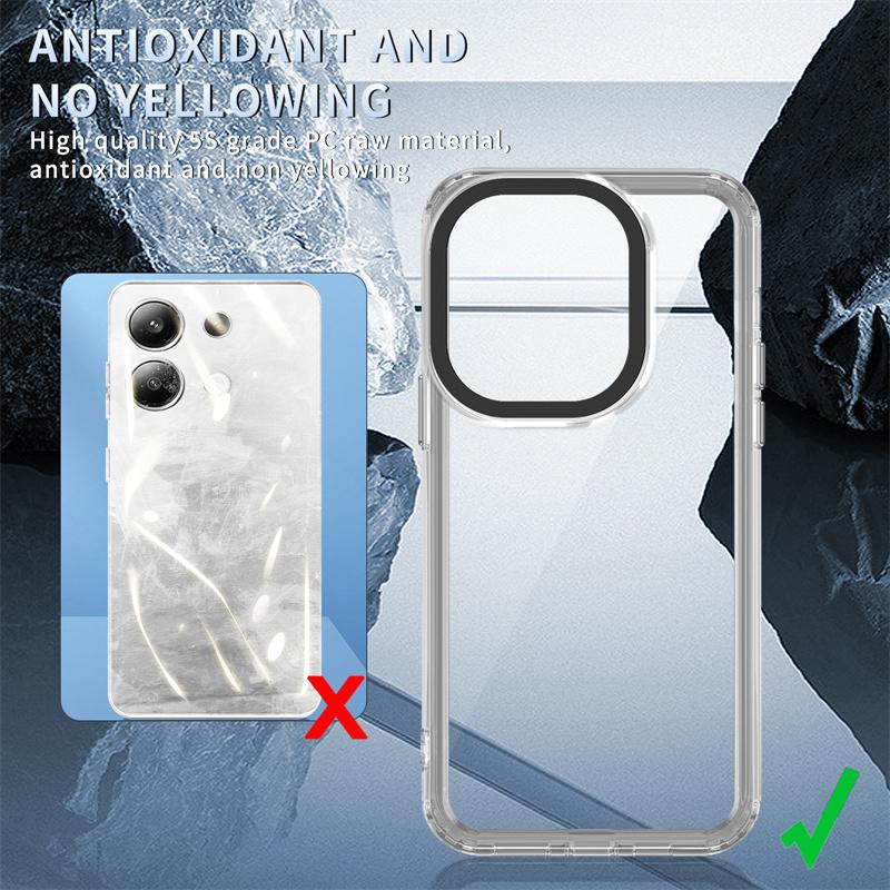 Acrylic Shockproof Clear Case For Xiaomi Redmi Note 13 Pro 12 11 11S Redmi 13C 12C A3 A2 A1 K60 POCO X6 X5 M6 Pro F5 C65 C55 M5 Back Transparent Cover