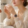 Round Dial Casual Watch Women Faux Leather Strap Watch, Quartz Lightweight Watches Ladies Formal Wristwatch, Gifts for Her Fashion Accessory