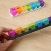 7 Day Mini Pill Organizer Portable Detachable Medicine Case Weekly Compact Storage Box for Vitamins Pills Travel Essentials
