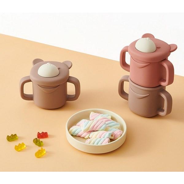 Fergie Baby Bear Соломенная чашка 220мл, 1 шт, сухая роза