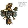Beer Drinking Frog Welcome Doorbell Sitting Sunglasses Frog Door Bell Home Office Entrance Decorative Bell Animal Lovers Gift
