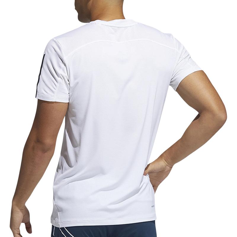 adidas Aero3s Tee Pb Повседневная спортивная футболка для бега с коротким рукавом Мужские топы Белый GQ2164