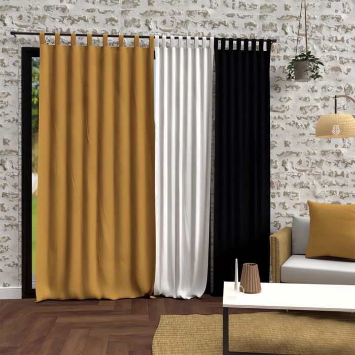 Портьера из стираной микрофибры 135Х250 см BOHEME горчичный, Soleil d'Ocre