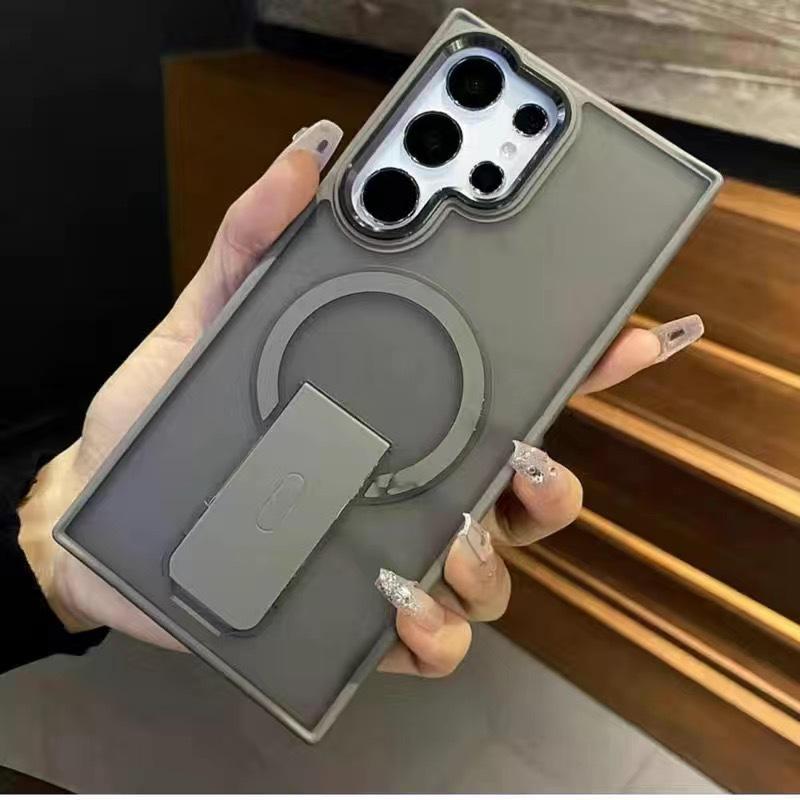 Подходит для чехла для мобильного телефона Samsung S25ultra Матовый кронштейн Магнитная адсорбция S24ultra Защитный чехол S23 Новый противоскользящий