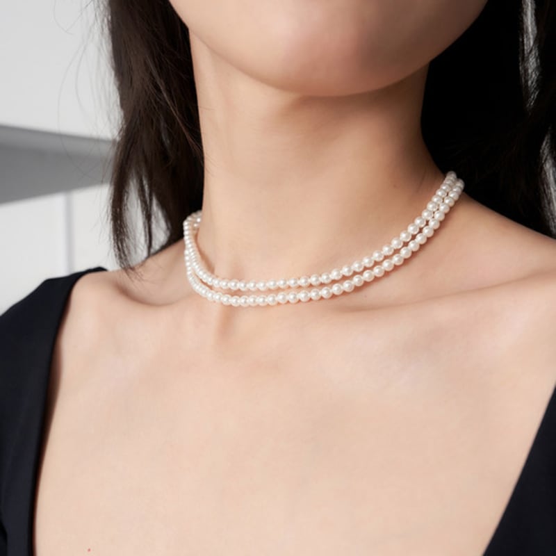 geegee double pearl necklace