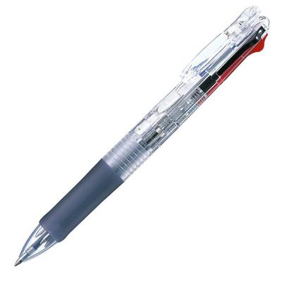 Шариковая ручка Zebra G4C прозрачная 10 шт. 4-цветная с зажимом B-B4A3-C