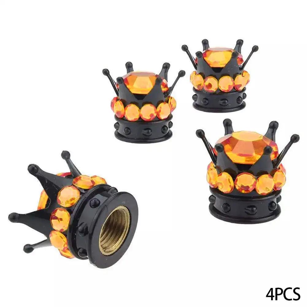 4 шт. колпачки для вентилей шин автомобиля с блестящими кристаллами и стразами, хромированные колпачки для шин автомобиля, аксессуары
