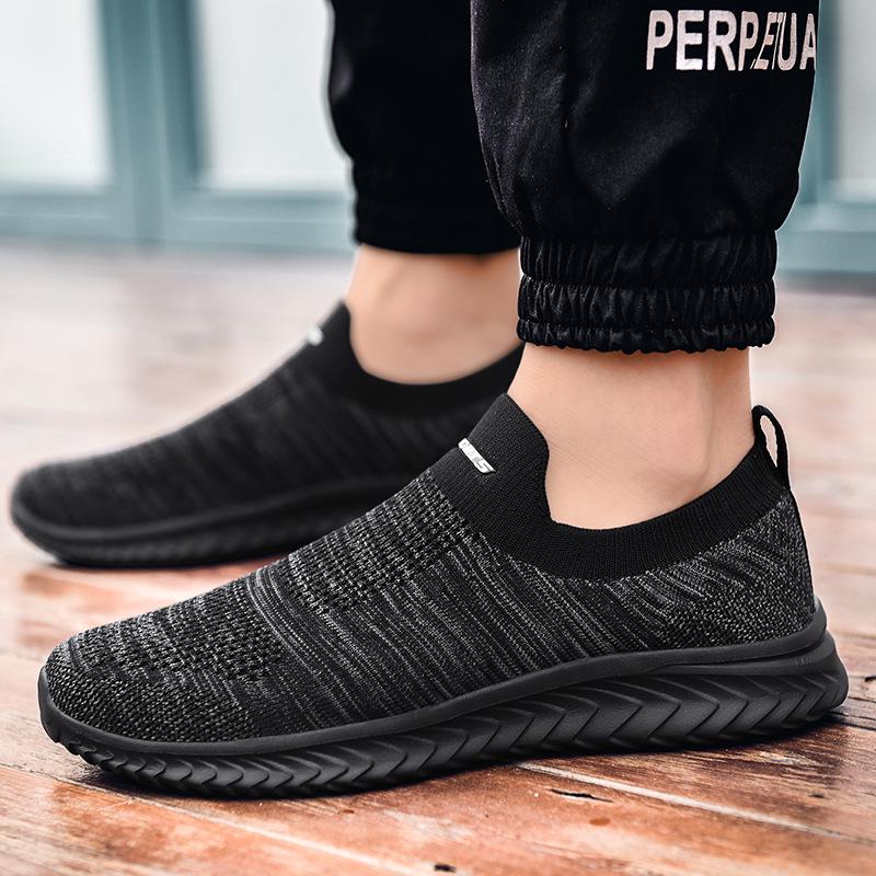 Унисекс дышащие слипоны из Flyknit для бега - Низкие кроссовки-носки для весны/лета
