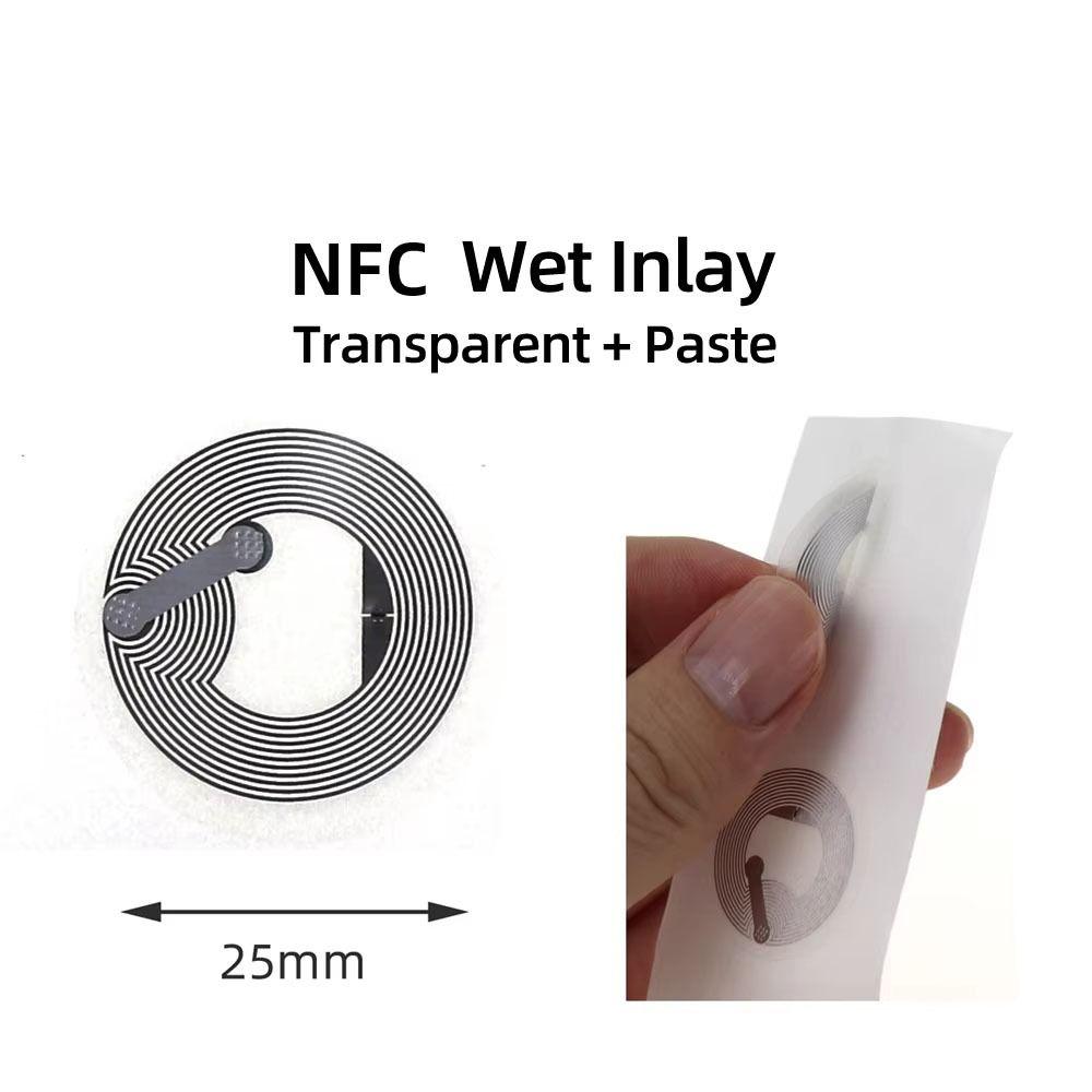 10pcs Wet Transparent NFC Inlay Label Wet Inlay NFC Chip Sticker Music Wall Application