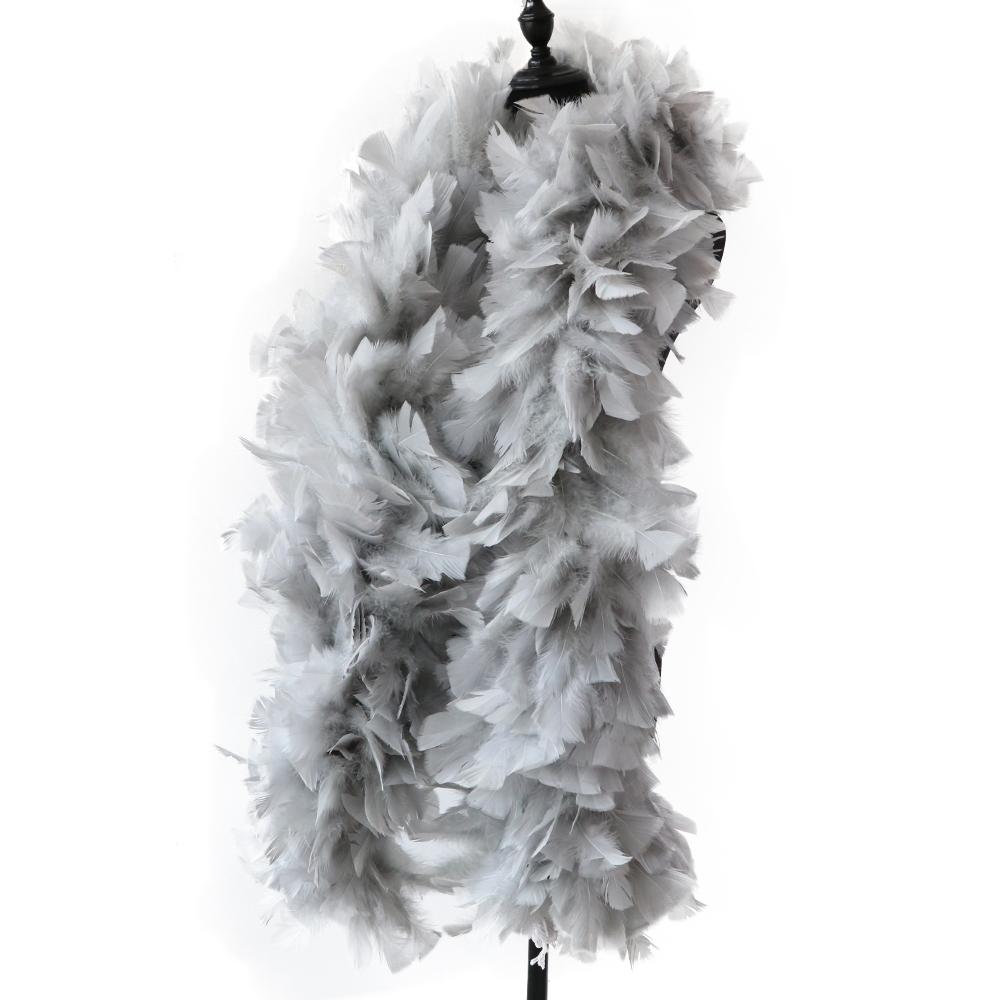 DIY Beautiful Rose Fluffy Boa Natural Turkey Feather boa 2 Meters Carnival Stage Clothinng Sewing Accessory 200 grams Customized