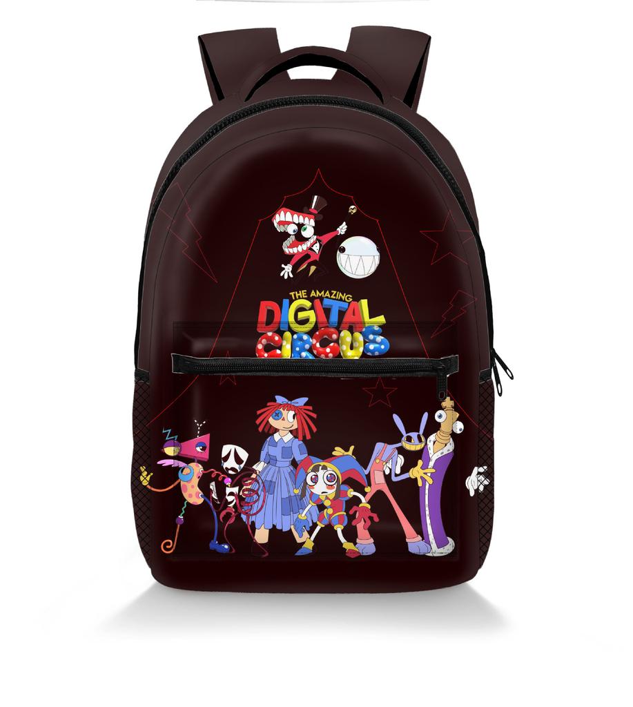 2024 3D Cyber Circus School Backpack for Teen Boys Students the Amazing Digital Circus School Bag