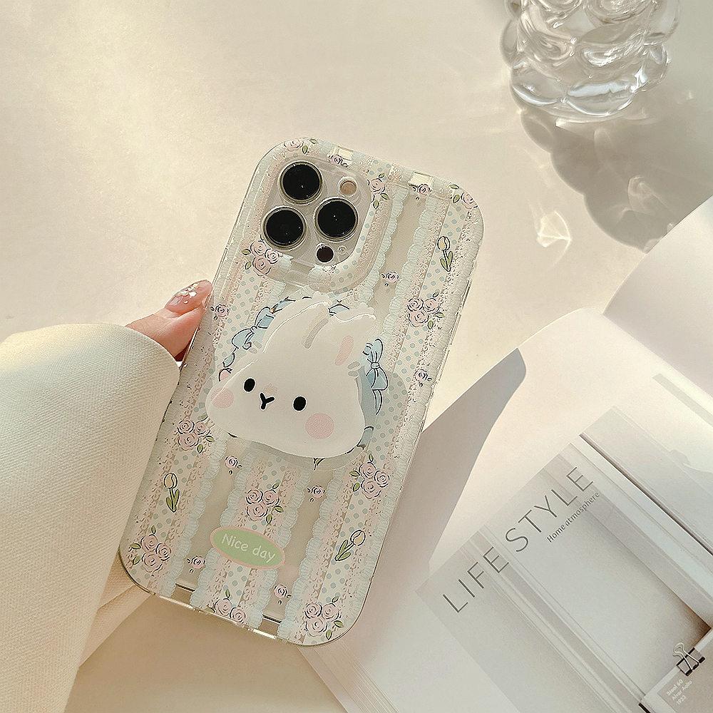 Оригинальный дизайн, складная мягкая подставка для телефона с рисунком, чехол для iPhone 11, 12, 13, 14 Pro Max 14 Plus 14 Pro 13 Pro 12 Pro, прозрачный чехол с защитой от падения