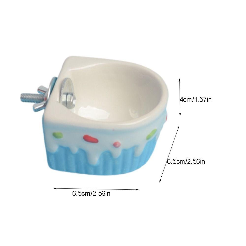 Large Capacity Ceramic Hamster Food Bowl Fixed Bowl Automatic Feeder Hangable Food Bowl Small Pets