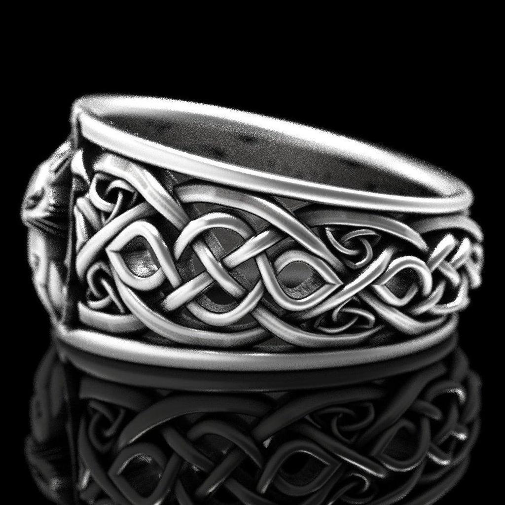 Viking Fox Celtic Ring - Retro Fashion for Men