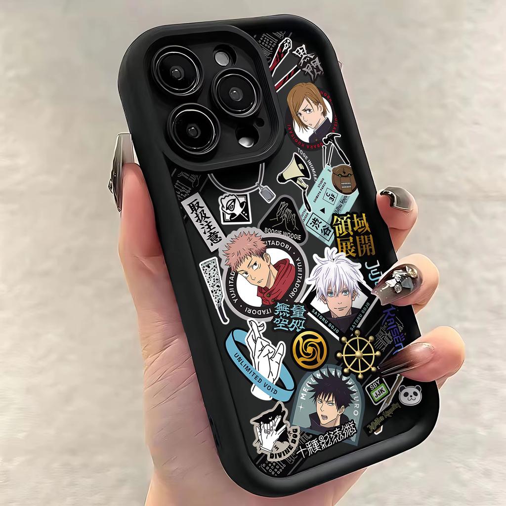 Новый горячий аниме чехол для телефона Jujutsu Kaisen для iPhone 17 Air 16 e 15 14 13 12 11 Pro Max Plus Mini SE 2020 2022 Мягкая задняя крышка из ТПУ