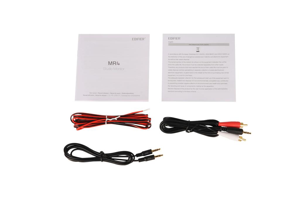 Edifier MR4 42W Studio-Ready Active Nearfield Monitor Speakers with Balanced TRS Inputs, RCA and 3.5mm Stereo Plugs, Bookshelf Speakers, Pair of 2 -