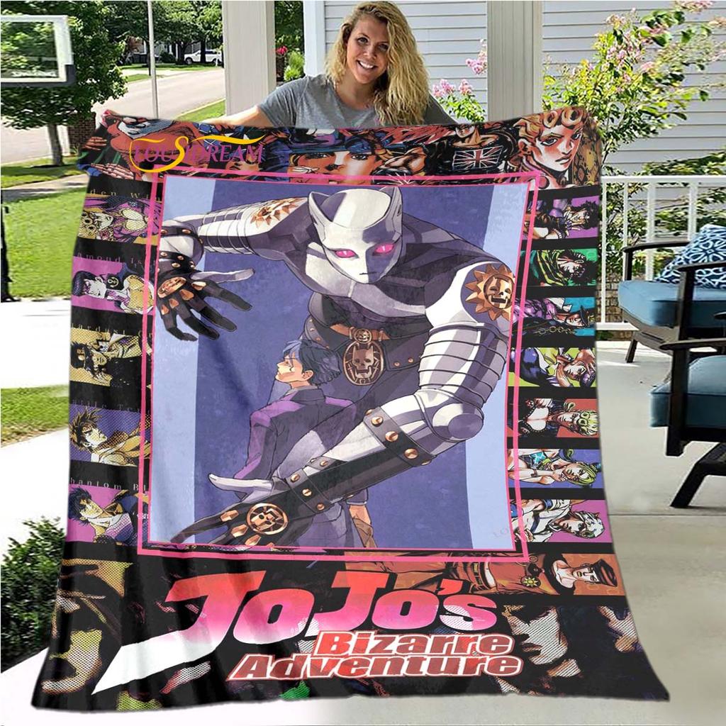 Фланелевое одеяло с 3D принтом «Невероятные приключения Джоджо», мягкое покрывало с мультяшным принтом, покрывало для дивана, одеяло